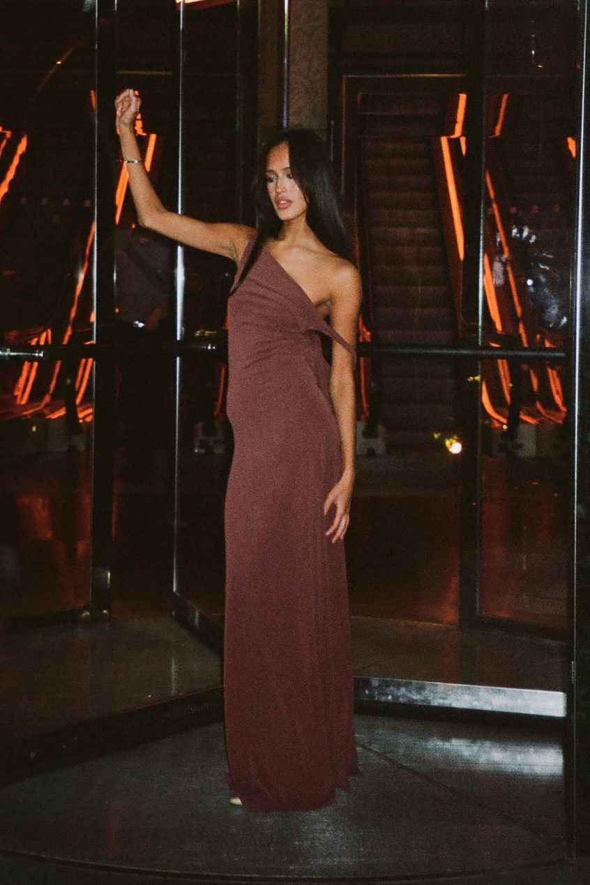 Na-kd Draped Twist Detail Maxi Dress