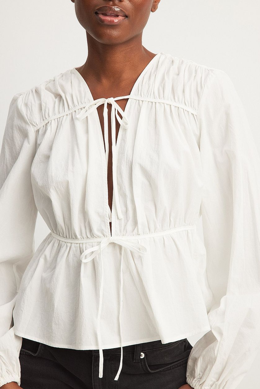 Drawstring Detailed Blouse
