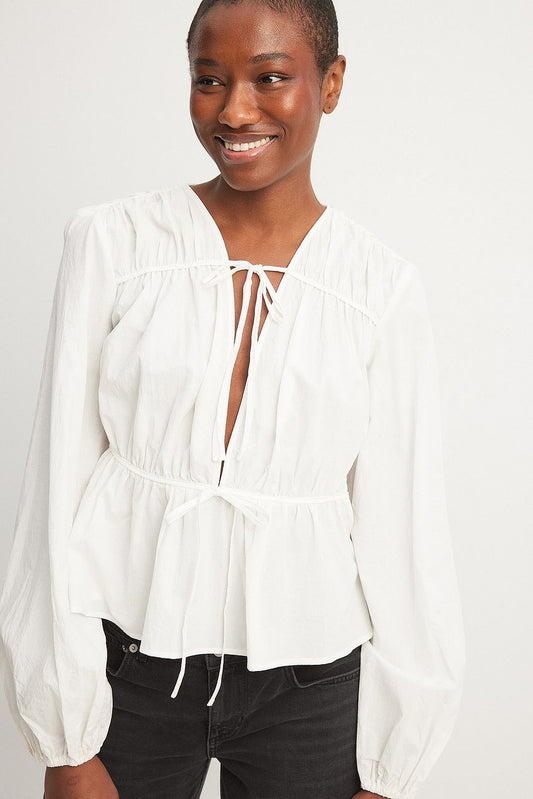 Drawstring Detailed Blouse