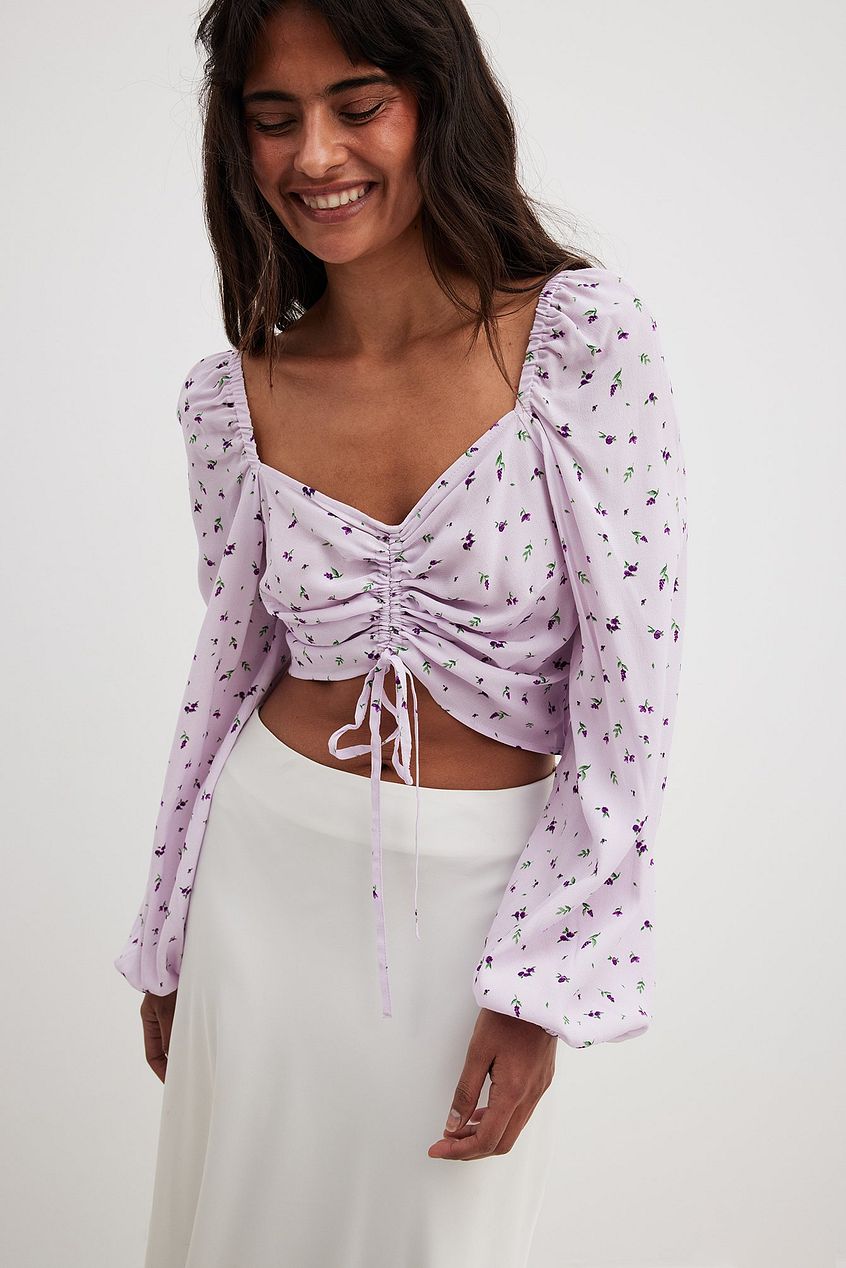 Drawstring LS Blouse