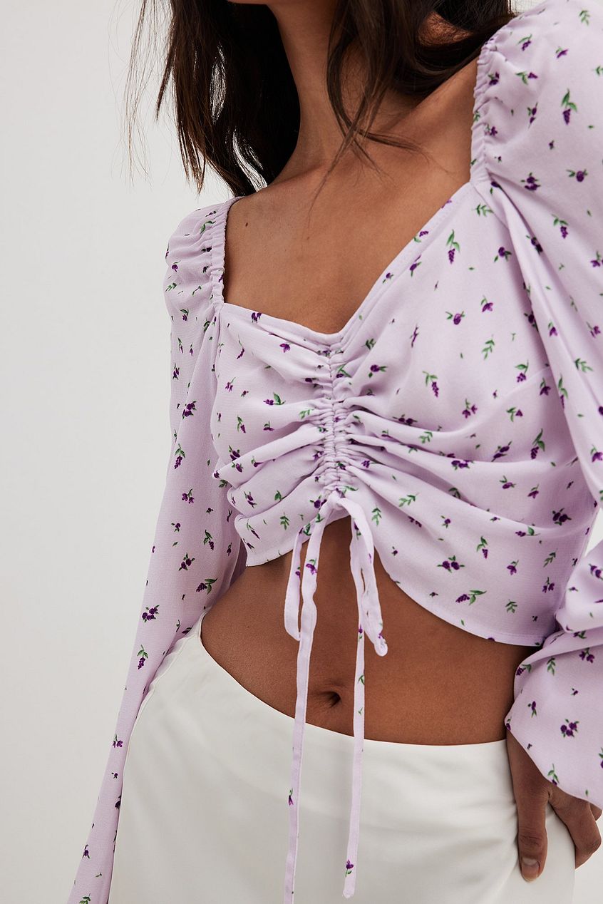 Drawstring LS Blouse