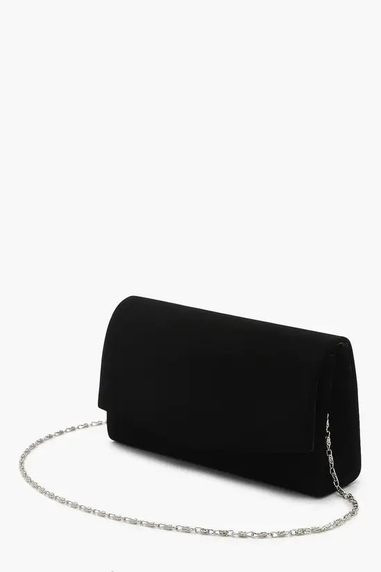 boohoo Structured Clutch Bag & Chain