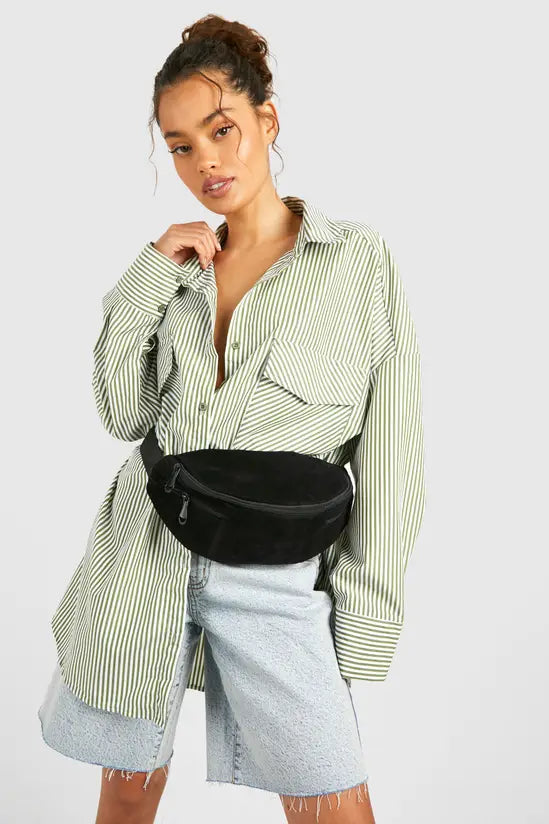 boohoo Oversized Suedette Bumbag