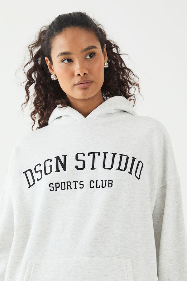 DSGN Studio DSGN Studio Applique Oversized Hoodie Ash Grey