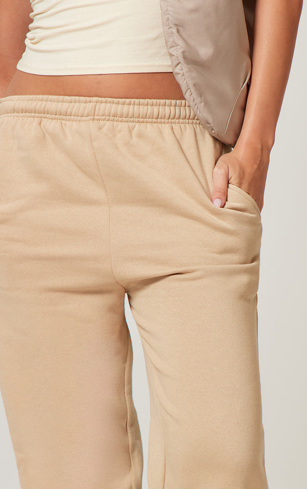 Sand Sweat Cuffed High Waist Sweatpants