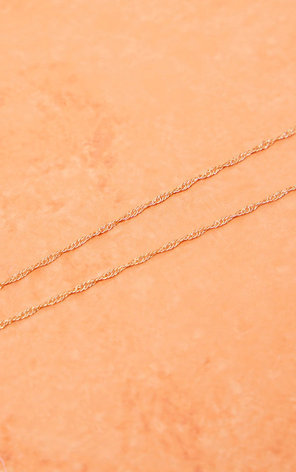 Gold Fine Twisted Belly Chain