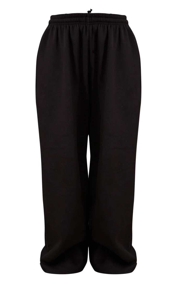Tall Black Wide Leg Joggers