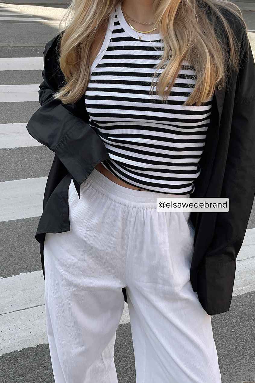 Na-kd Striped Ribbed Tank