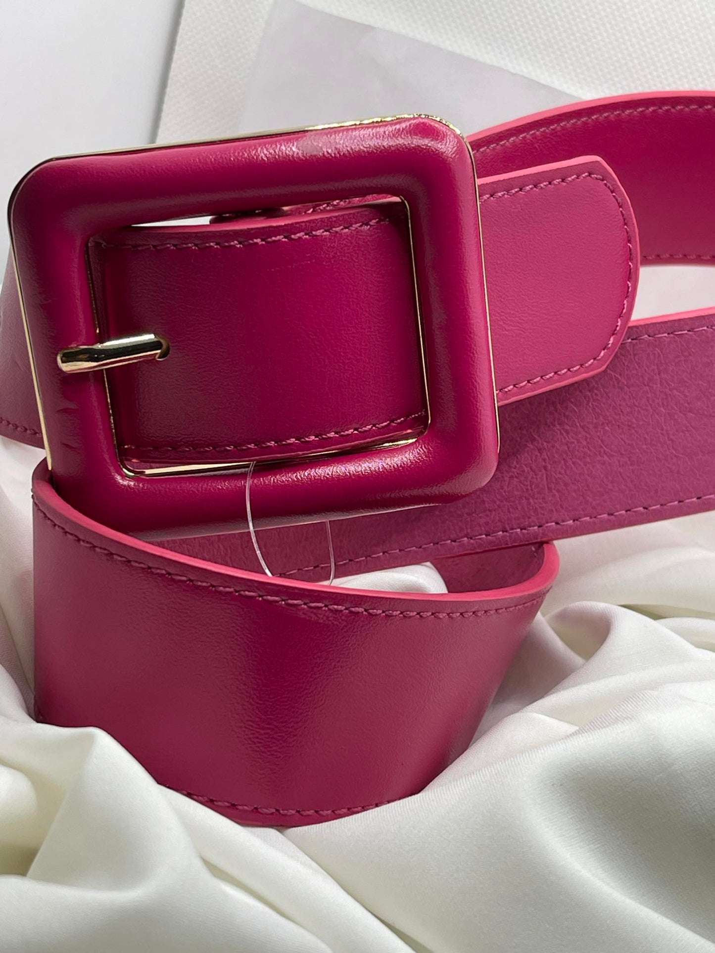 Pink Leather Belt