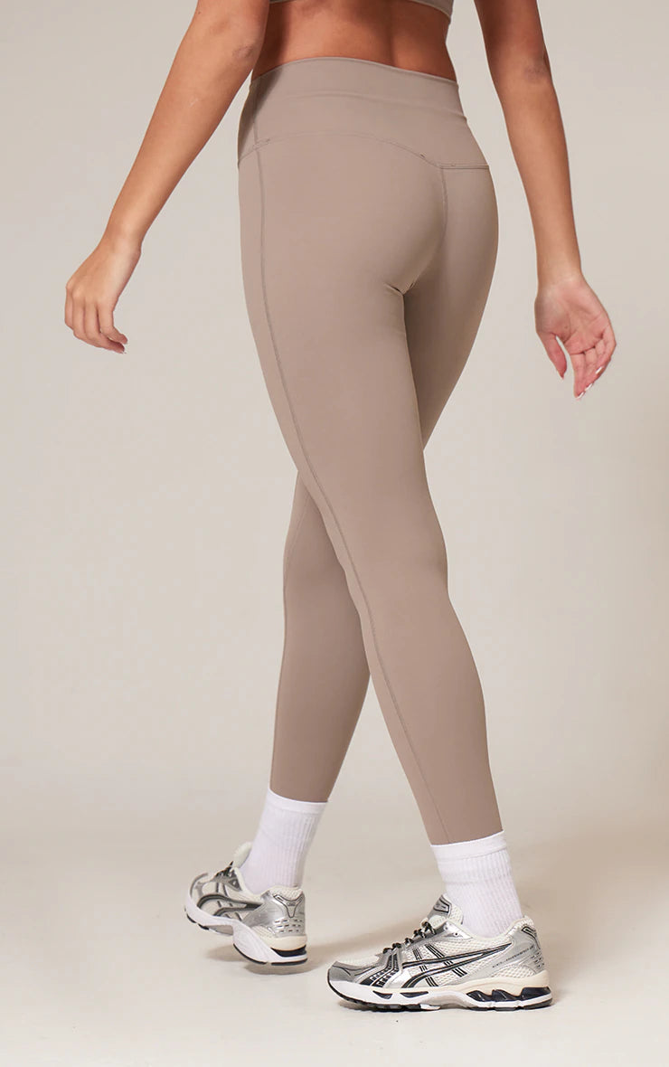 DEEP TAUPE SCULPT HIGH WAIST GYM LEGGINGS