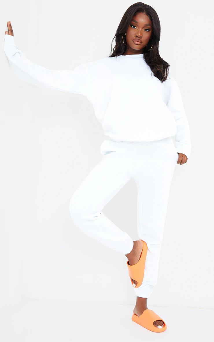 TALL WHITE ULTIMATE SWEAT CUFF ANKLE JOGGERS