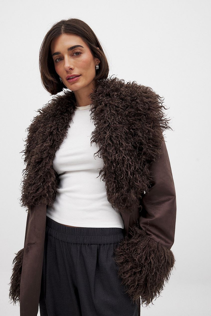 Faux Fur Detail Bonded Jacket