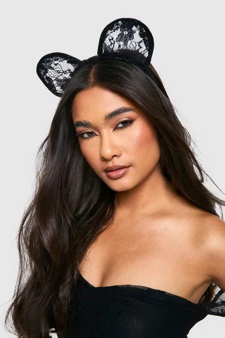 Halloween Lace Cat Ears