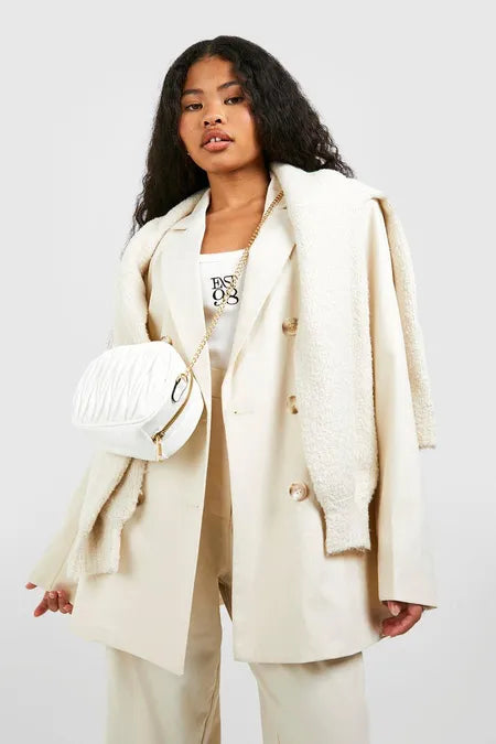 Textured Pu Basic Crossbody Bag