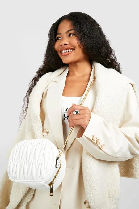 Textured Pu Basic Crossbody Bag