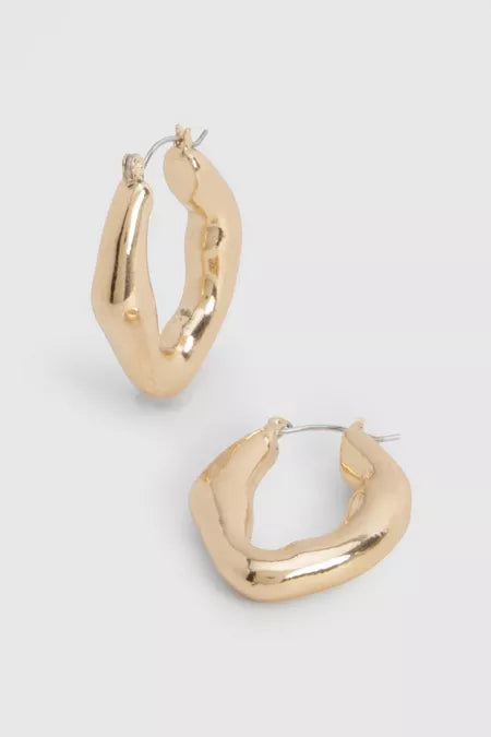Chunky Abstract Hoop Earrings