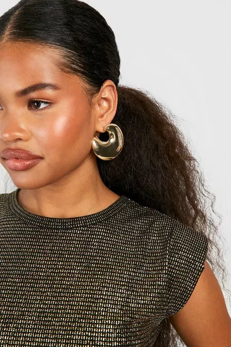 Gold Spiral Stud Earrings