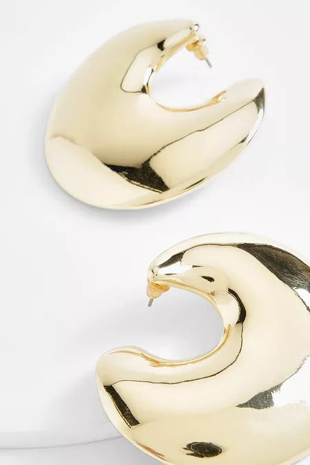 Gold Spiral Stud Earrings