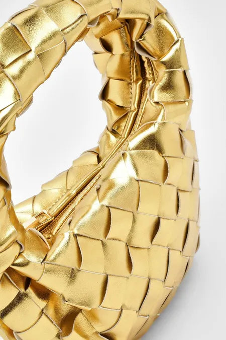 Metallic Knot Woven Grab Bag