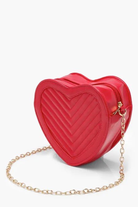 BOOHOO - Quilted Heart Crossbody Bag