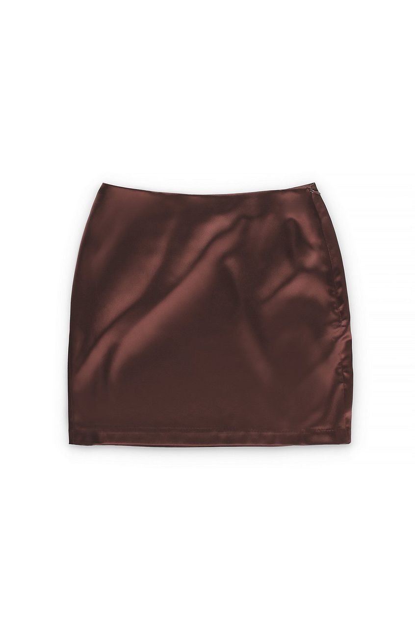 Na-kd Fitted High Waist Mini Satin Skirt