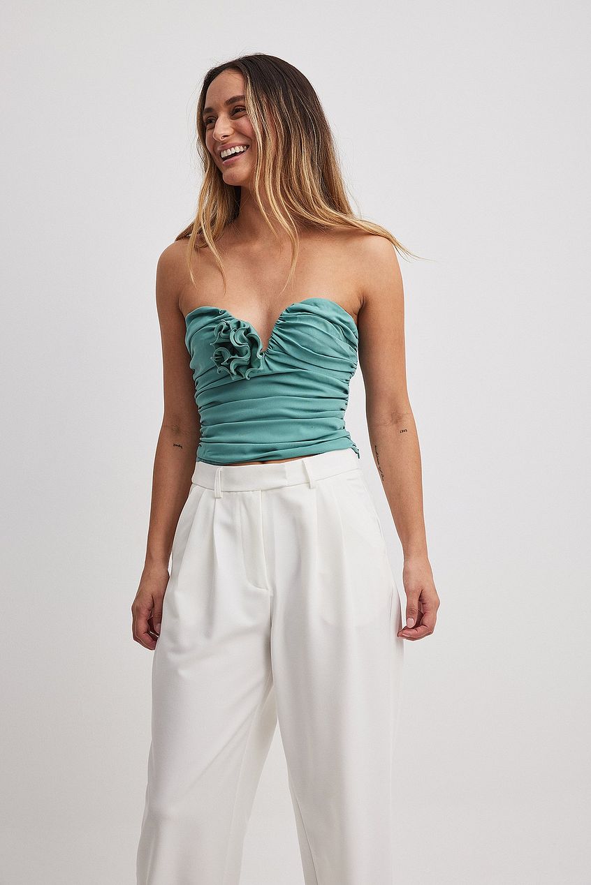 Flower Detail Corset Top