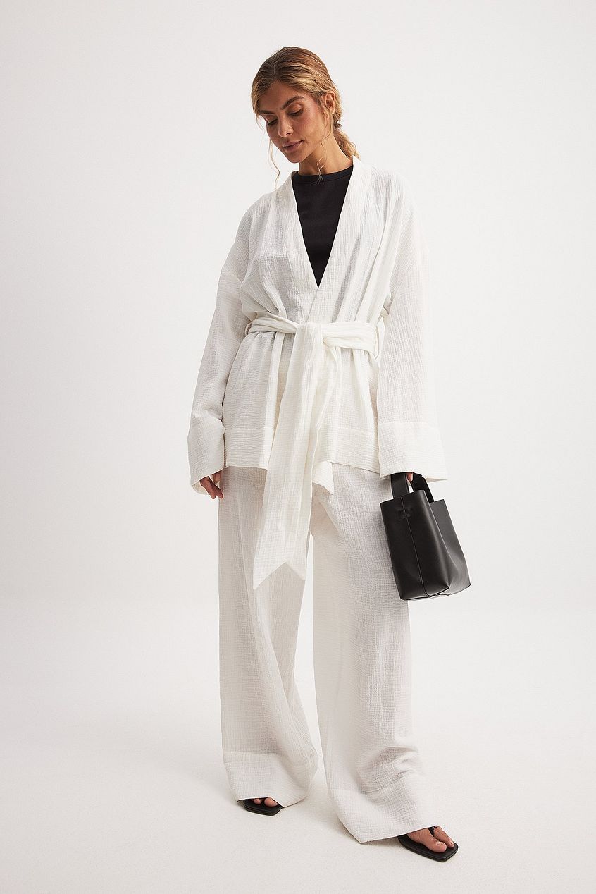 Na-kd Flowy Belted Blazer