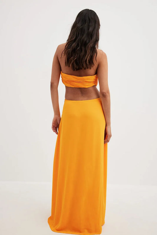 Flowy Maxi Halterneck Dress