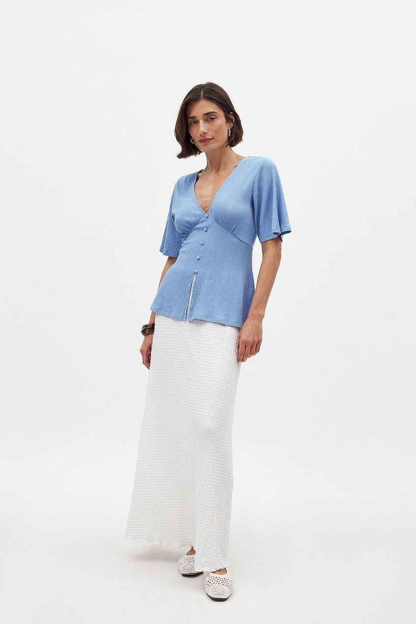 Na-kd Flowy Sleeve Top