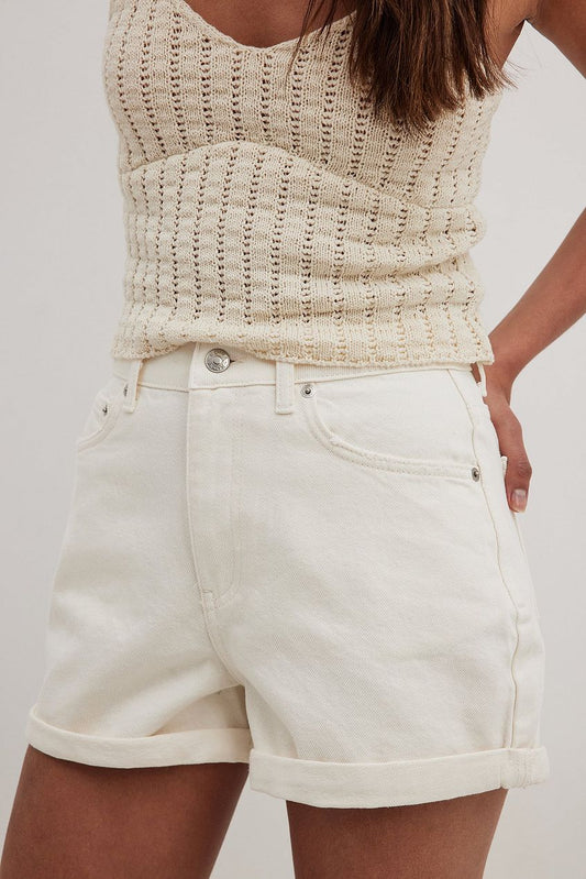 Fold Up Denim Shorts