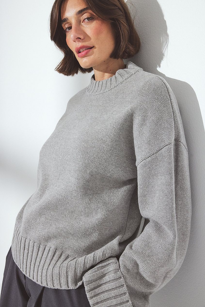 Na-kd - Folded Sleeve Knitted Sweater