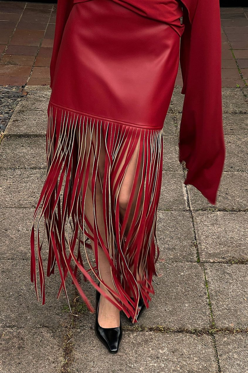 Na-kd Fringe Detail Mini Skirt