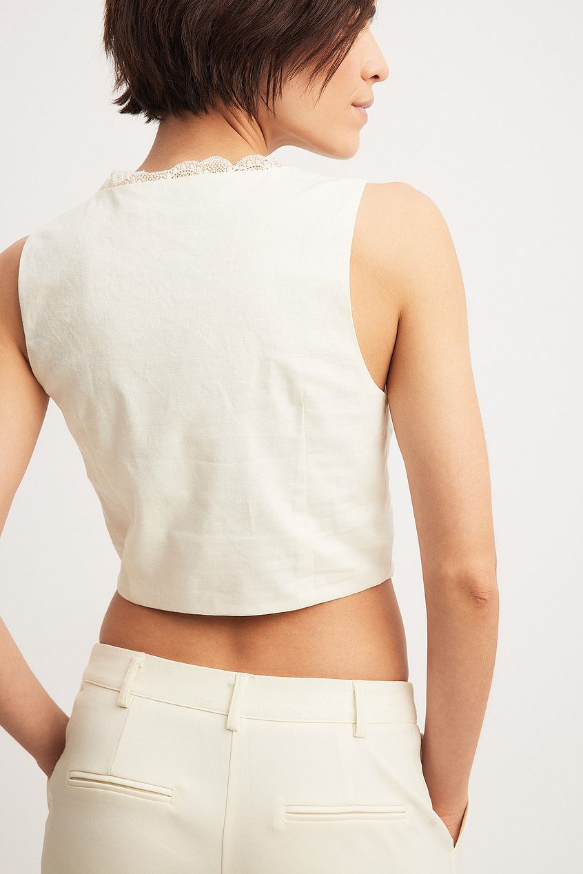 Front Button Lace Top