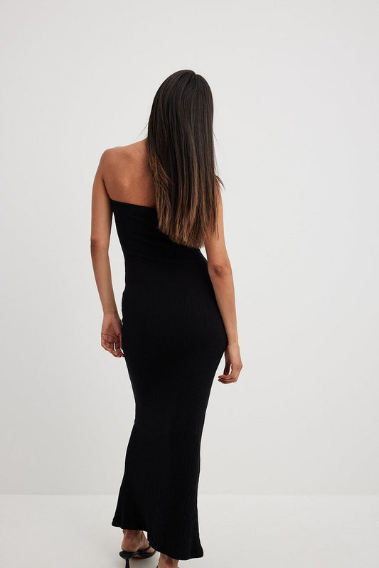 Front Twist Maxi Tube Dress