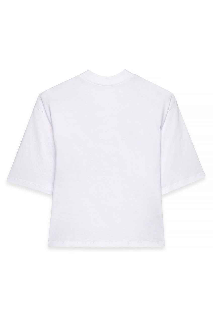 Na-kd Funnel Neck Shaped Cotton T-shirt