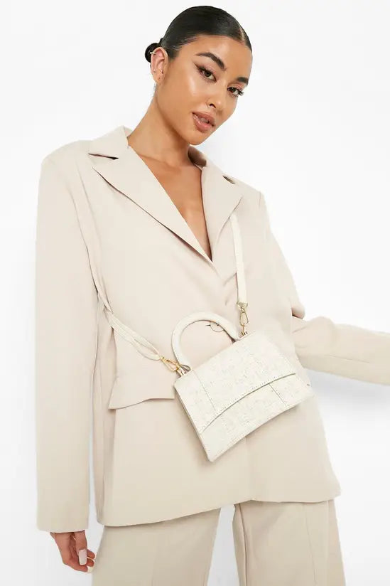 boohoo Linen Look Mini Grab Bag