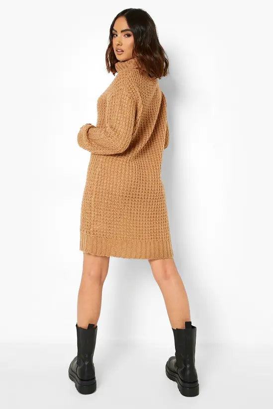 boohoo Roll Neck Fisherman Jumper Dress