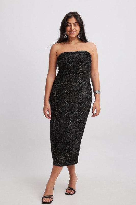 Na-kd Glitter Midi Dress