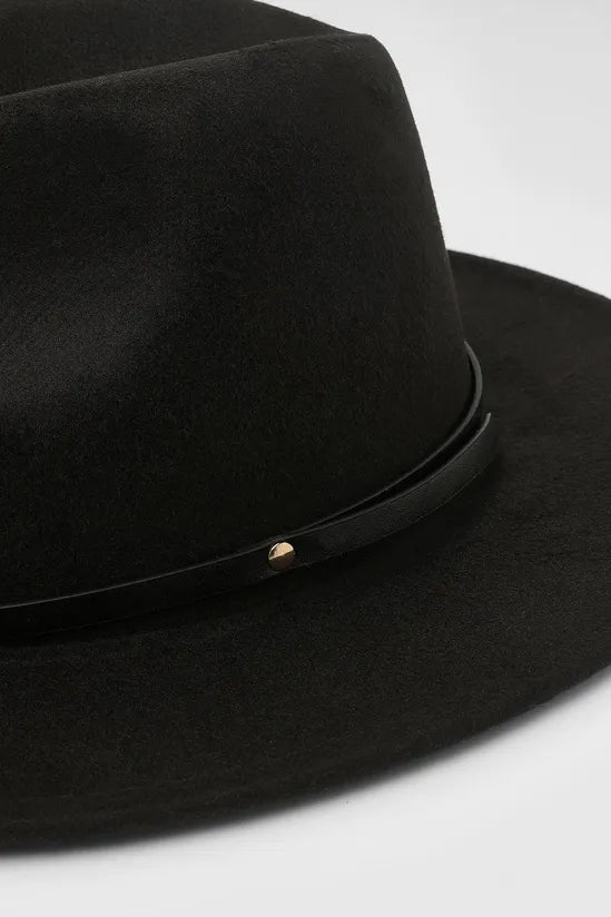 Ribbon Trim Detail Fedora Hat