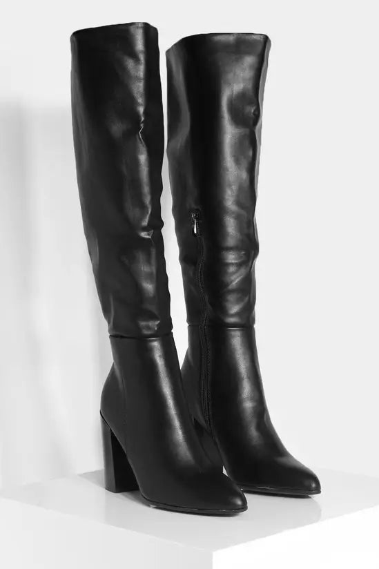 boohoo Knee High Heeled Boots