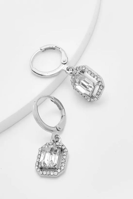 Halo Drop Hoop Earrings