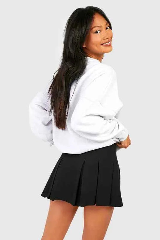 Boohoo Pleated Crepe Tennis Skirt