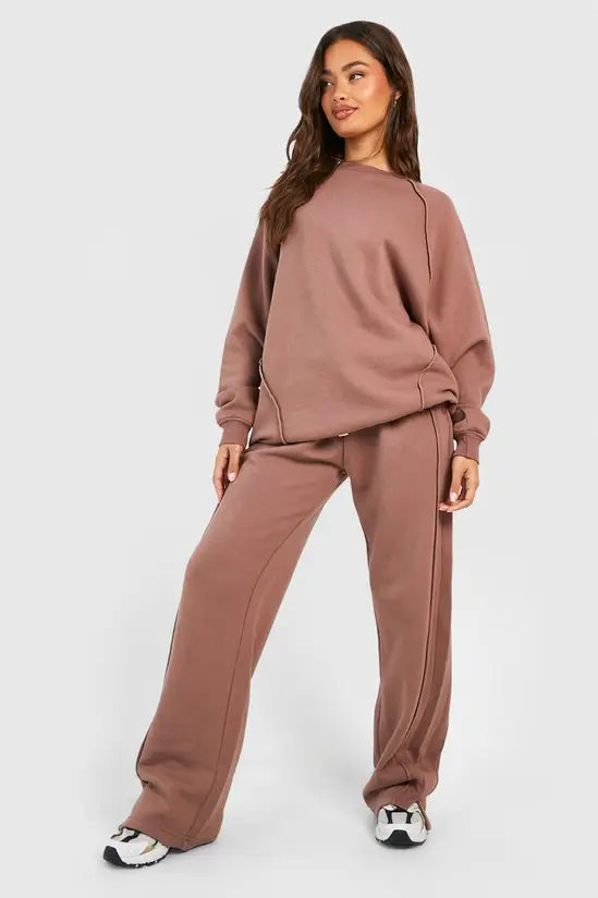Boohoo - Washed Seam Detail Oversized Sweatshirt