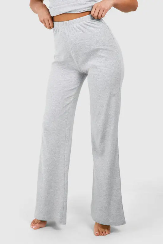 Boohoo - Loungewear Premium Rib Flared Trousers