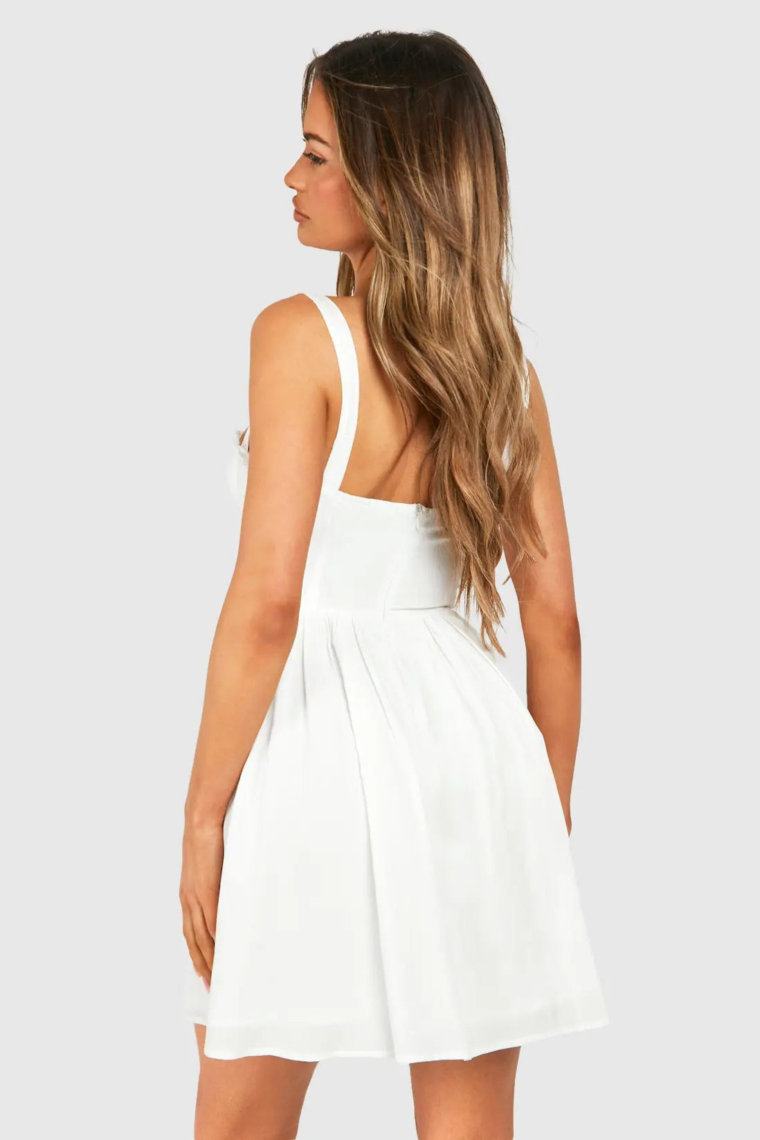 boohoo Lace Corset Smock Dress