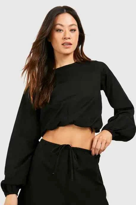 boohoo Tall Beach Shorts And Puff Sleeve Top Co-ord