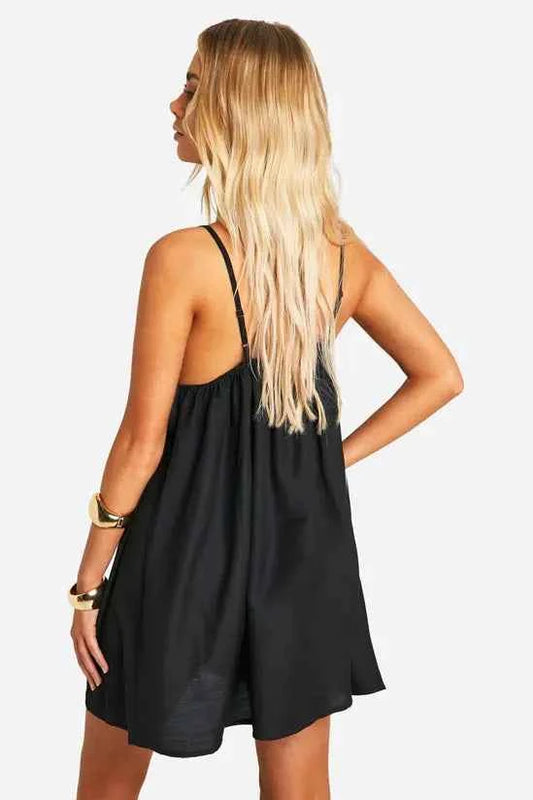 boohoo Tie Front Mini Dress