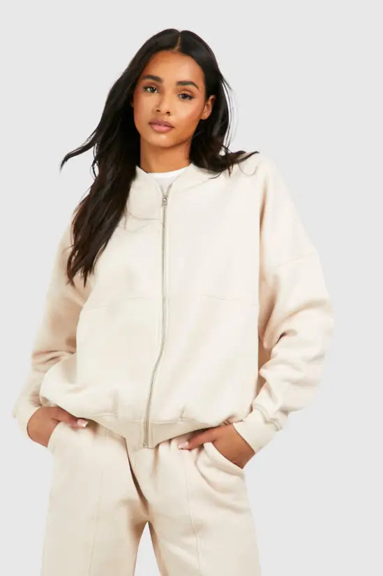 boohoo Tall Zip Through Bomber Top