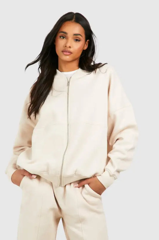 boohoo Tall Zip Through Bomber Top
