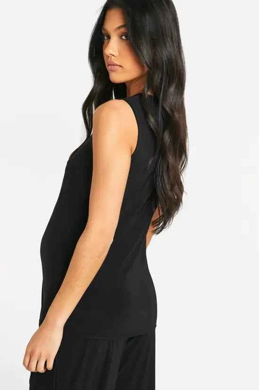 boohoo Maternity Soft Touch Square Neck Vest Top